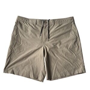 Goodfellow Khaki Mens Hybrid Board Shorts Floral lining Size 40 W Chino